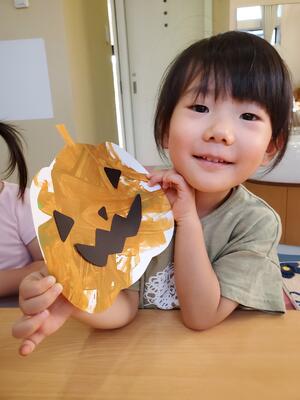 かぼちゃのオバケだぞ〜🎃(9月 くじら組🐳⸒⸒)